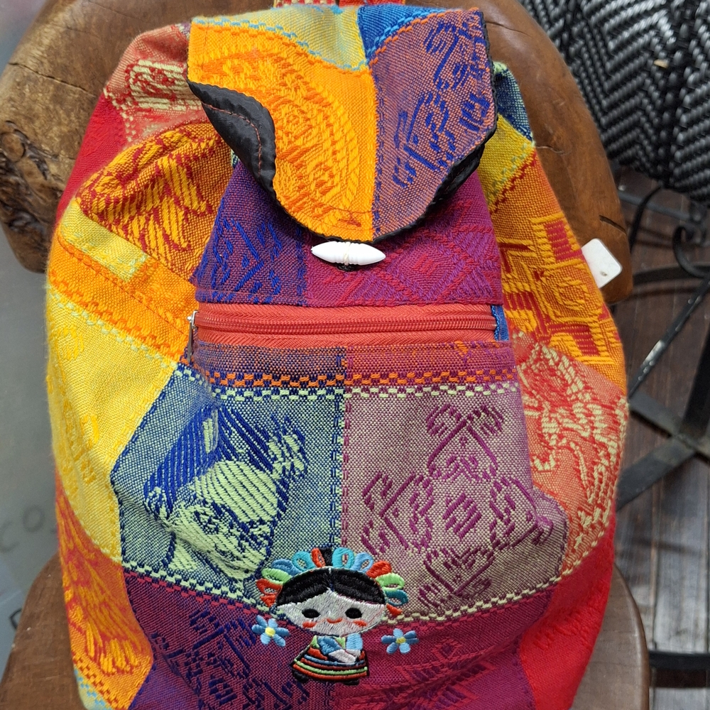 Colorful Patchwork Backpack - Picture 4 of 4